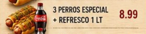 Combo 3 Perros Especial + 1Lt
