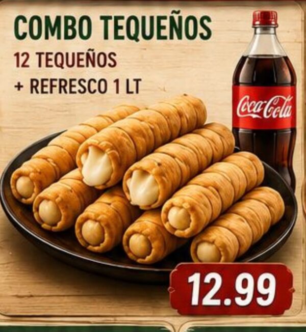 Combo Tequeños 12 U + 1LT